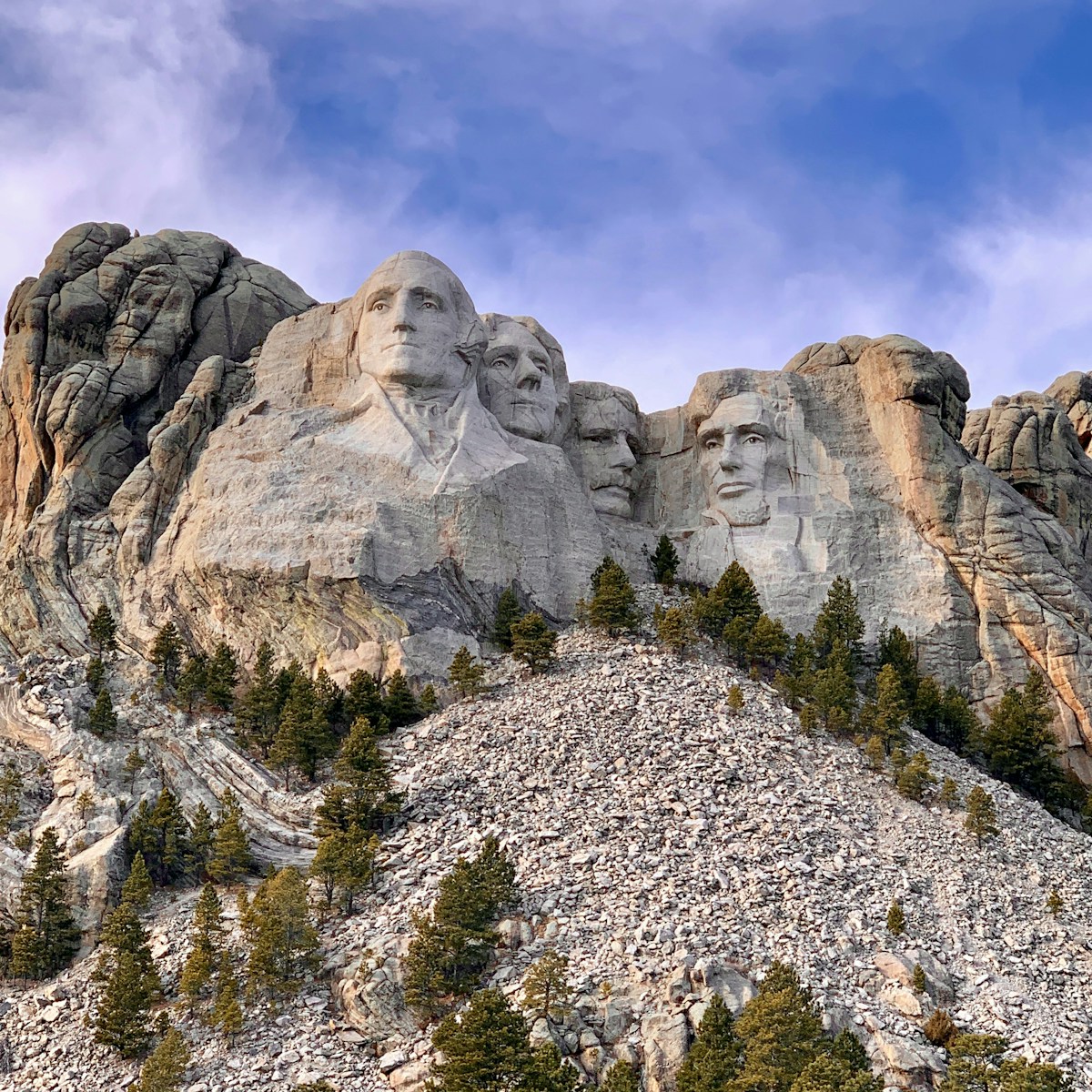 Mount Rushmore's presidential carvings in Pennington County, South Dakota