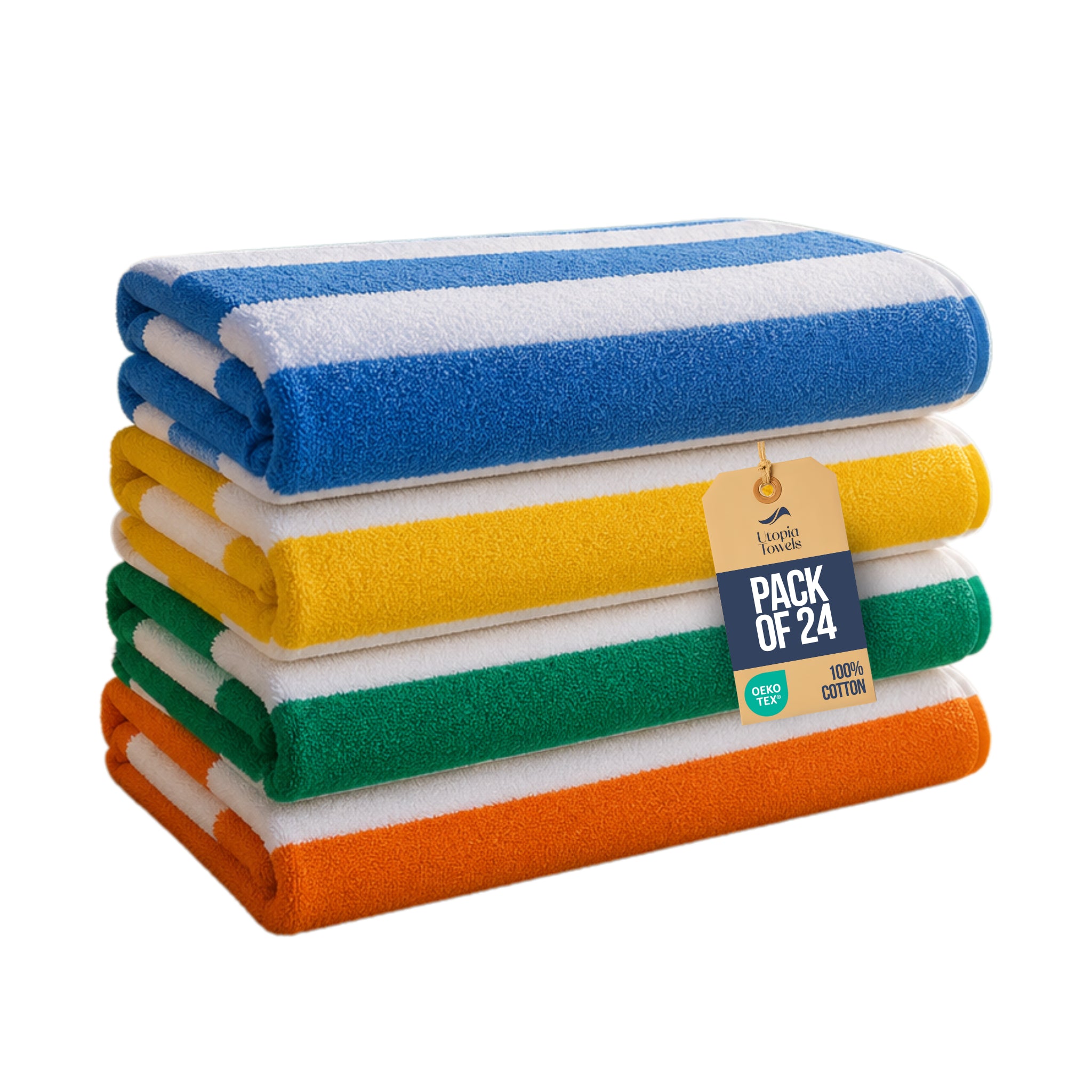 Utopia multicolor cabana stripe beach towels