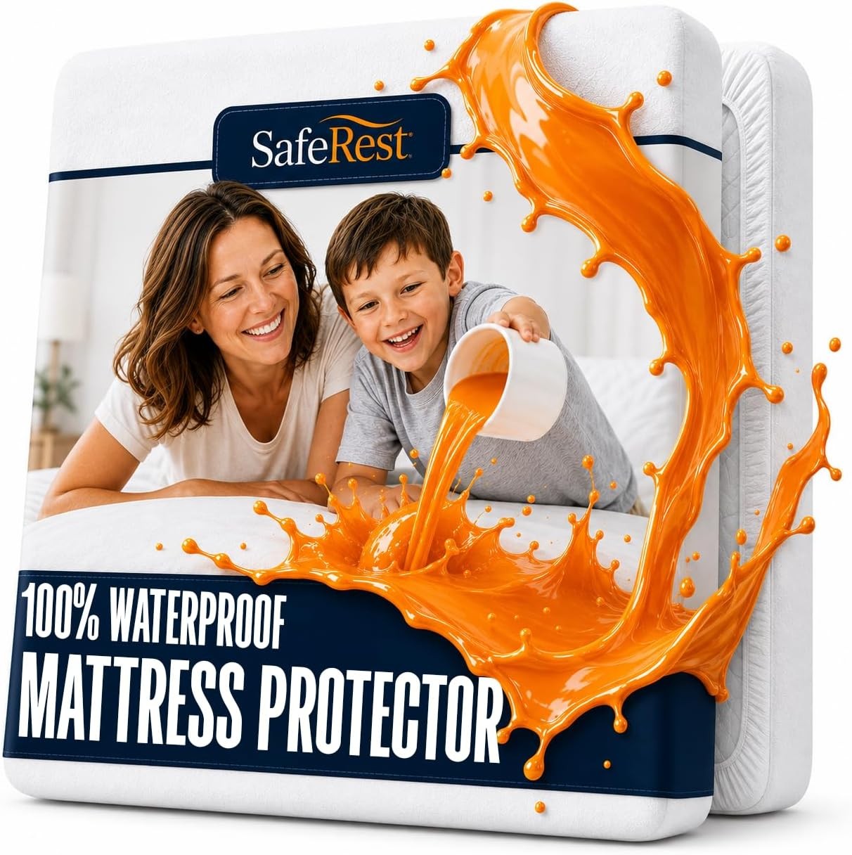 SafeRest waterproof queen mattress protector