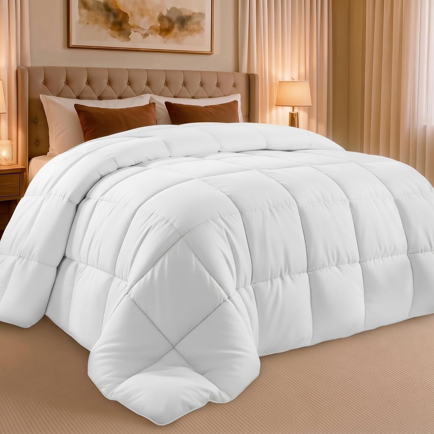 White Utopia Bedding comforter duvet insert