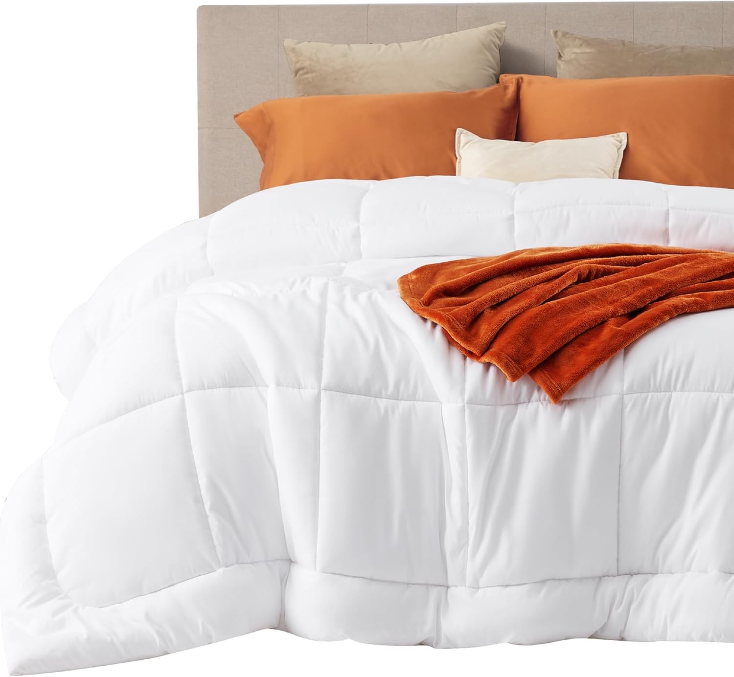 White Bedsure GentleSoft comforter duvet insert