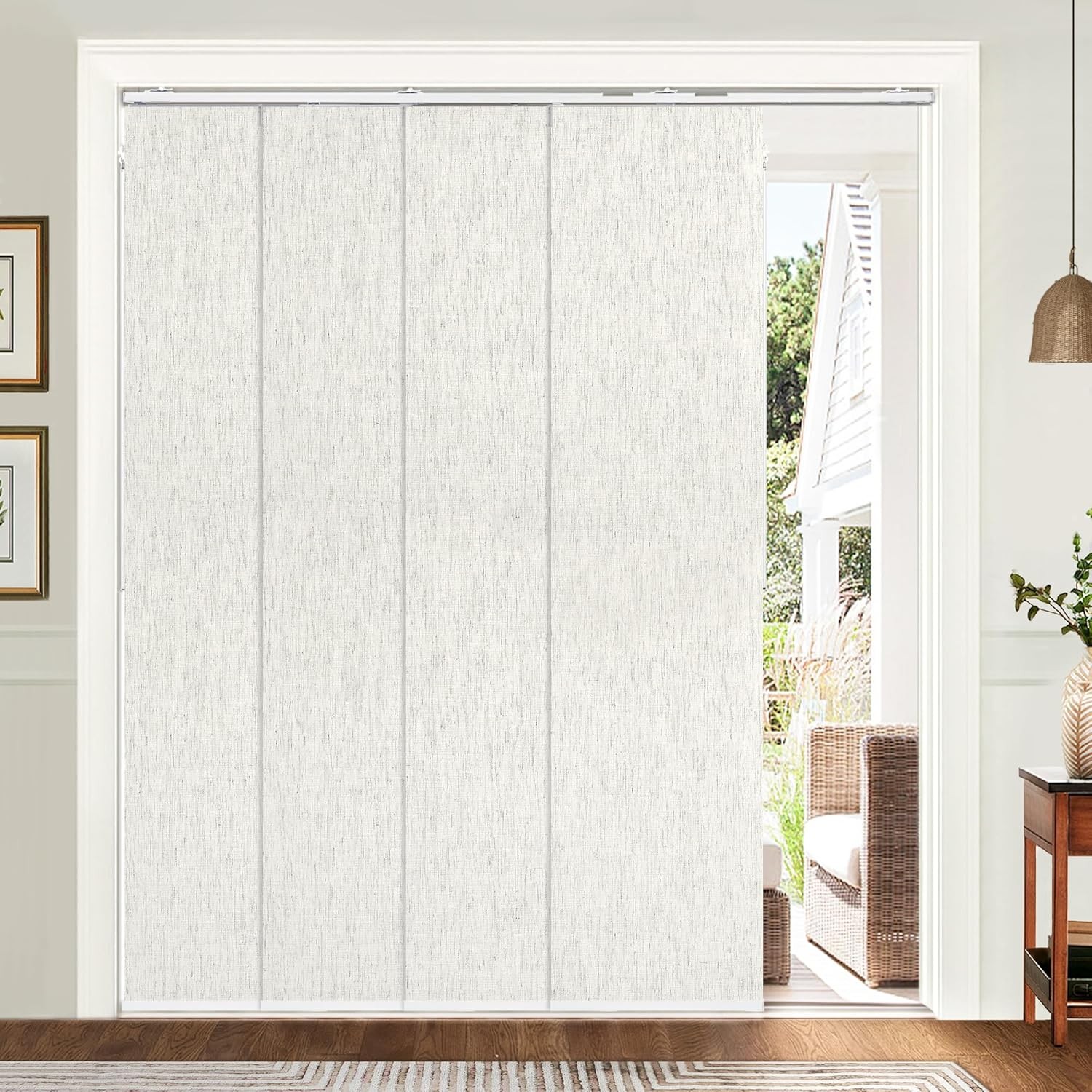 UNISHADES blackout panel track blinds for sliding doors