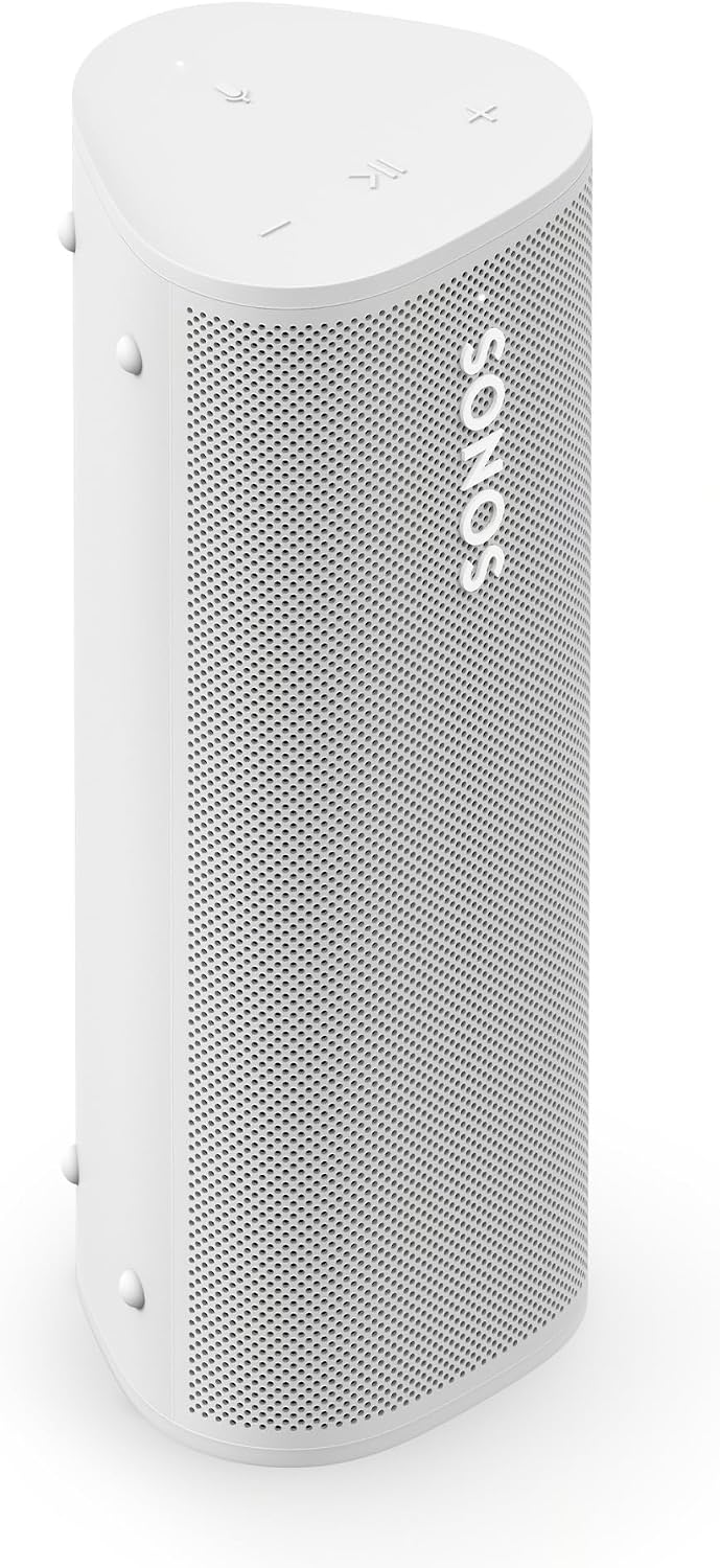 White Sonos Roam 2 portable waterproof speaker
