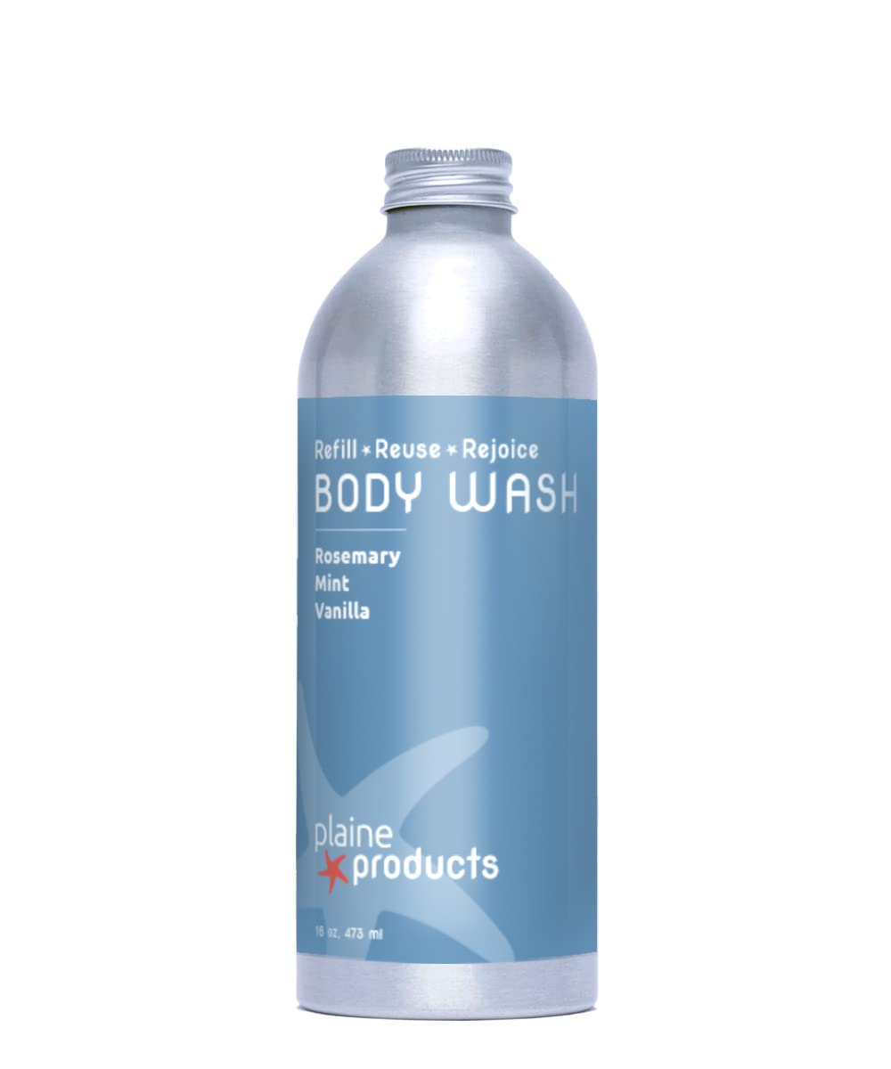 Plaine Products sensitive skin body wash refill bottle