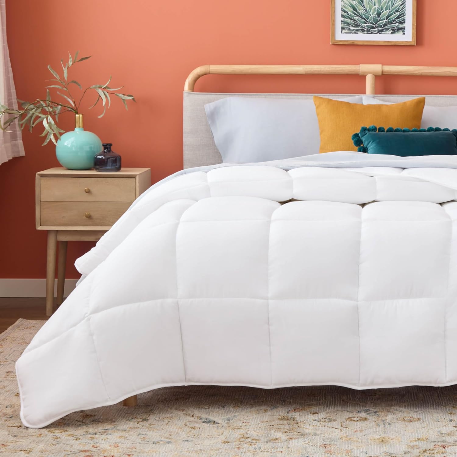 Linenspa white queen all-season down alternative duvet insert