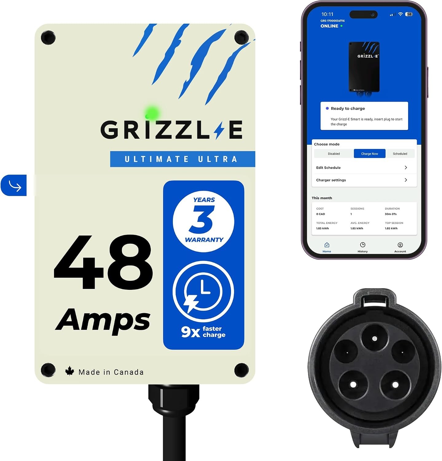 Grizzl-E Ultimate 48A hardwired EV charger