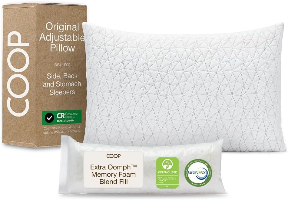 Coop Home Goods Original adjustable memory foam pillow