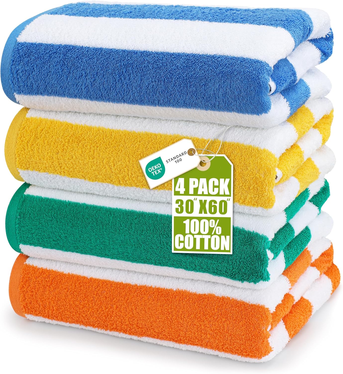 Utopia Towels striped cotton cabana beach towels