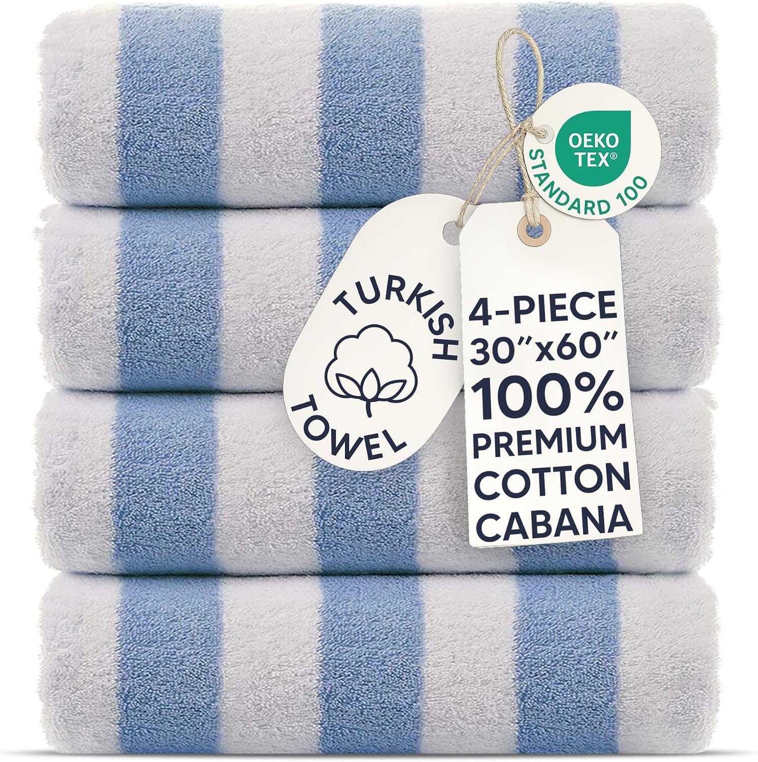 Chakir Turkish Linens cabana stripe pool towels