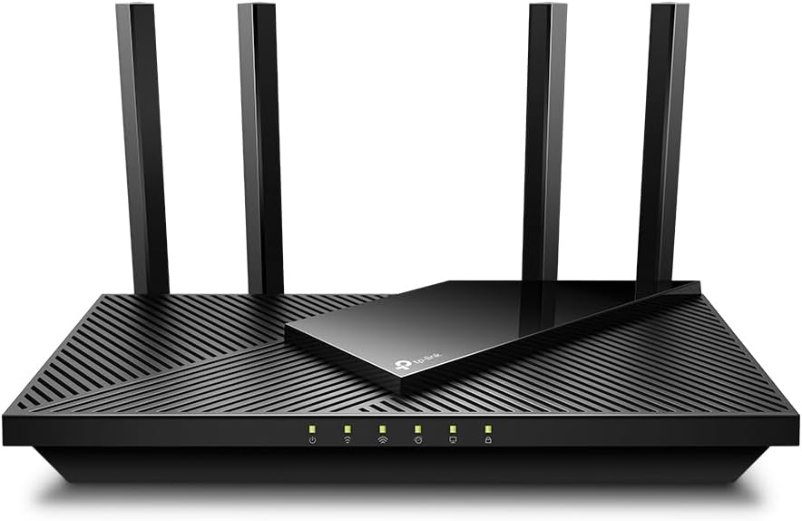 Black TP-Link Archer AX21 Wi-Fi 6 router