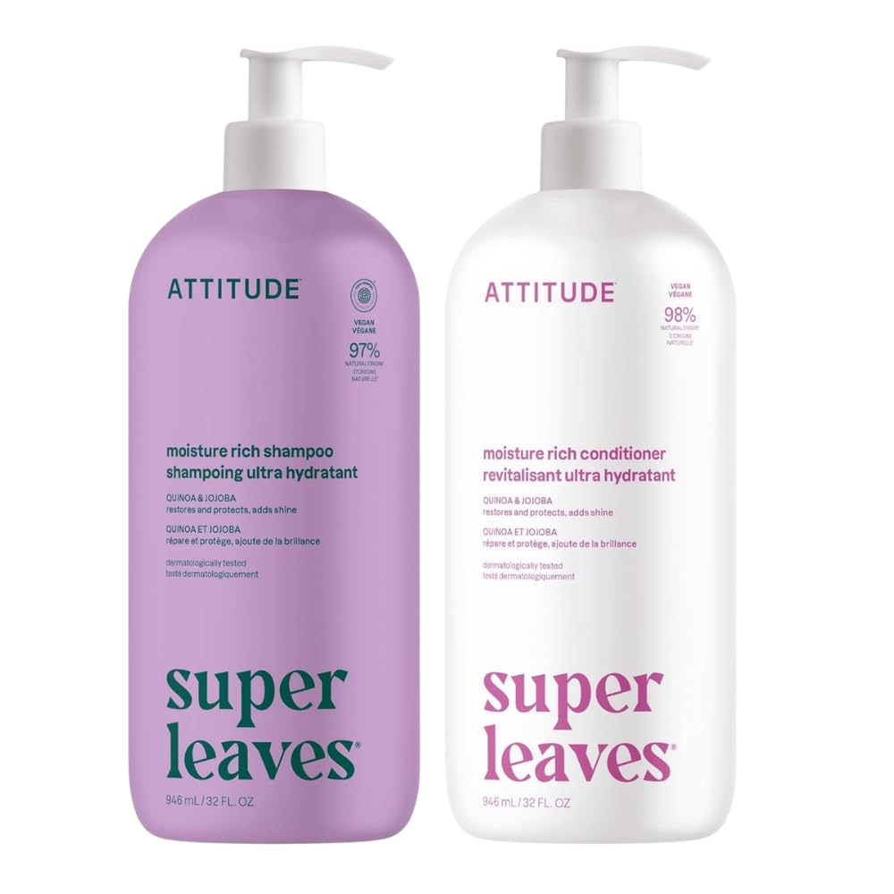 ATTITUDE Moisture Rich shampoo and conditioner bottles