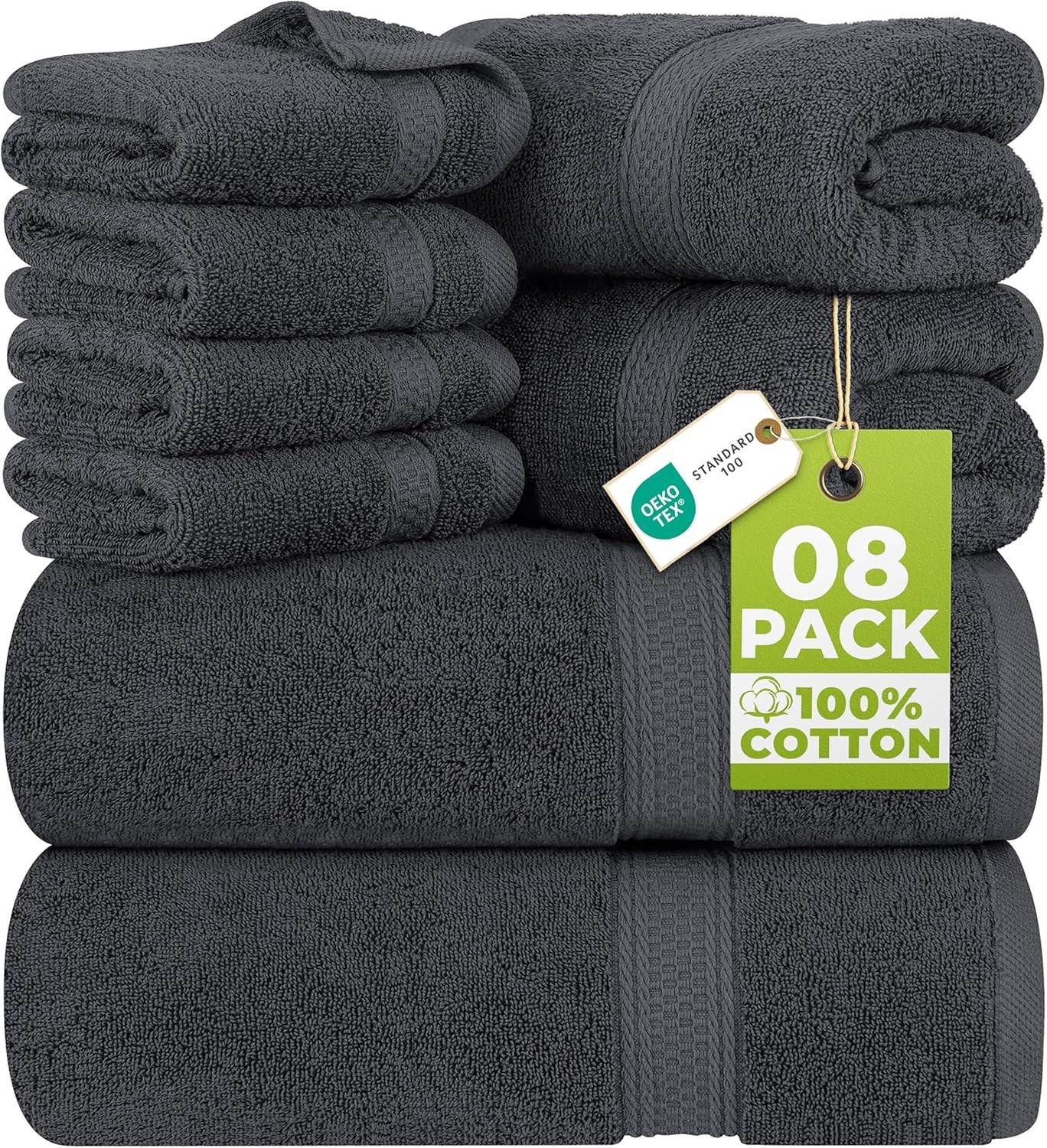 Grey Utopia Towels eight-piece cotton towel set