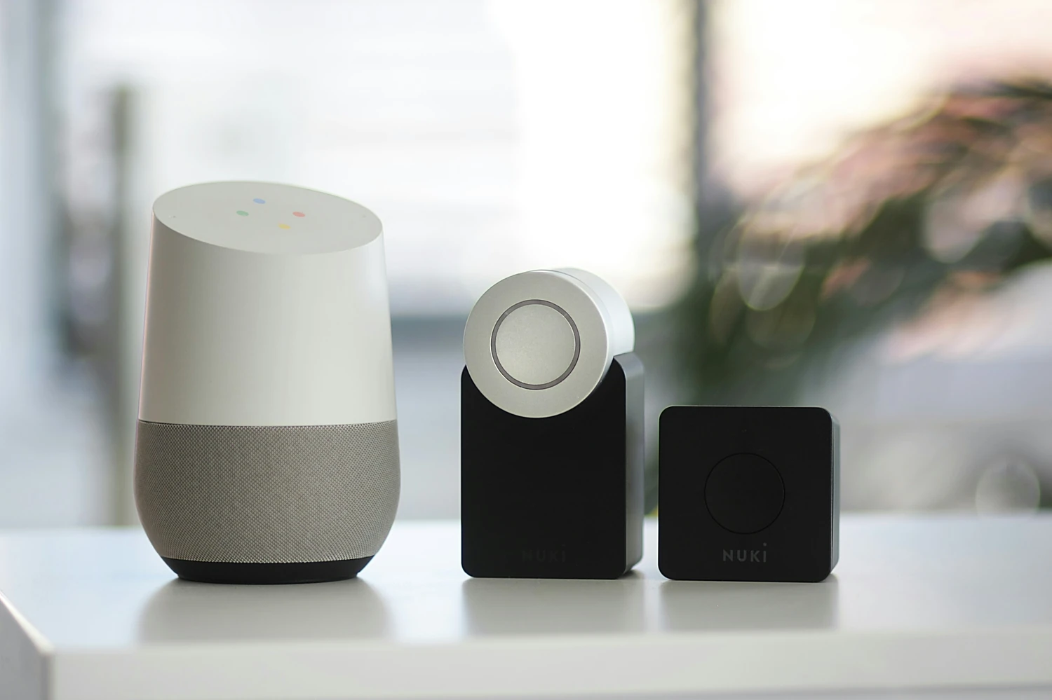 Smart speaker, security camera, and connected-home hub